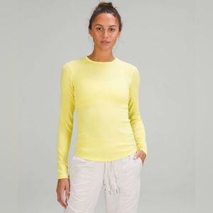 Lululemon Hold Tight Long Sleeve Sunlight Yellow Size 6